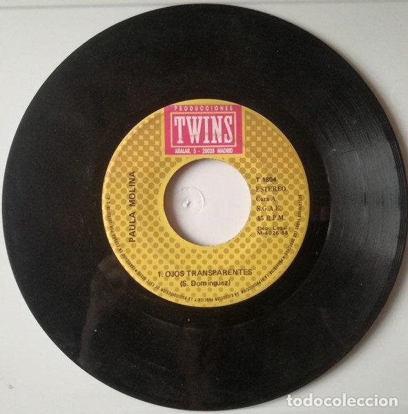 Discos de vinilo: Paula Molina &ndash; Ojos Transparentes / Eras Arena (Vinyl, Producciones Twins T 1804)