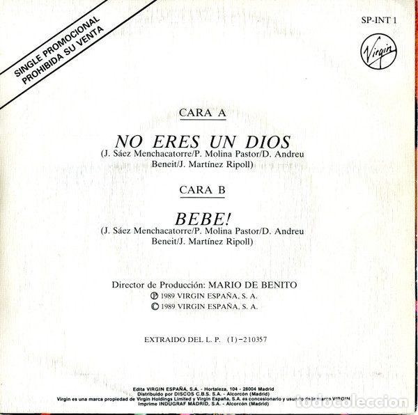 Discos de vinilo: El Interior &ndash; No Eres Un Dios (Vinyl, Virgin SP-INT 1) - Foto 2