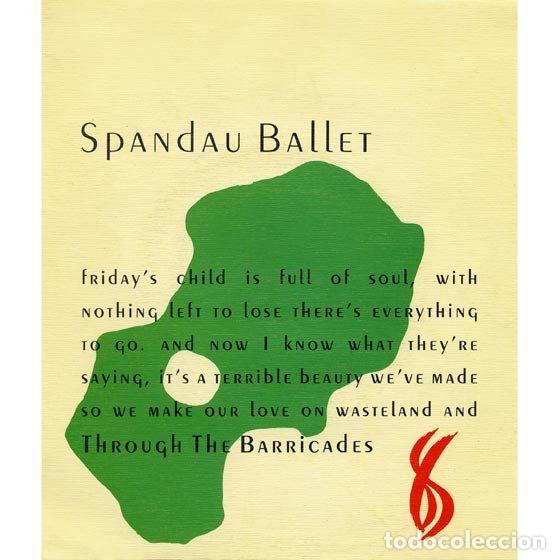 Disques de vinyle: Spandau Ballet &ndash; Through The Barricades (Vinyl, CBS CBS 650103-7)