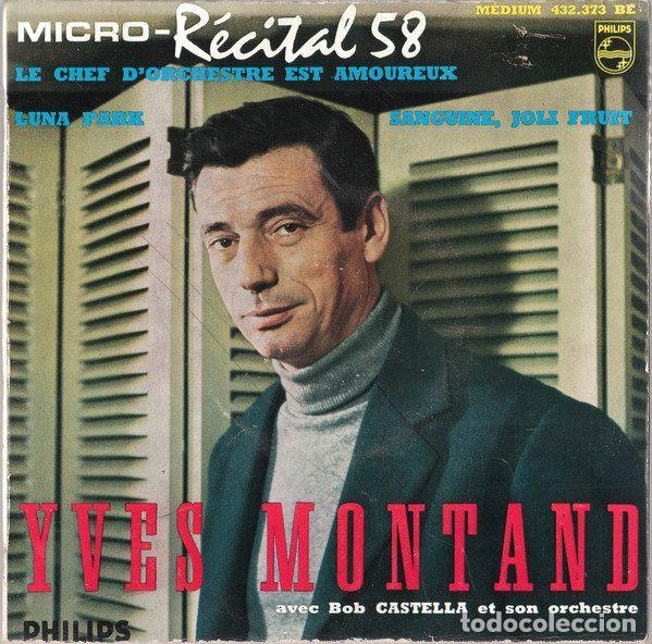 Vinyl-Schallplatten: Yves Montand &ndash; Micro - R&eacute;cital 58 (No. 6) (Vinyl, Philips 432 373 BE)