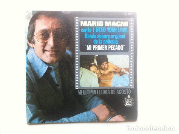 Discos de vinilo: Mario Magni &ndash; I Need Your Love (Vinyl, Hispavox 45-1377)