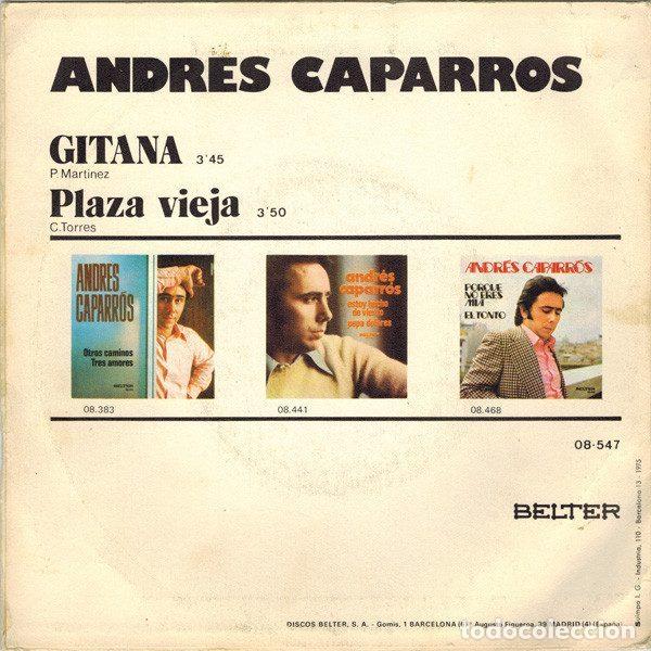 Discos de vinilo: Andr&eacute;s Caparr&oacute;s &ndash; Gitana (Vinyl, Belter 08-547) - Foto 2