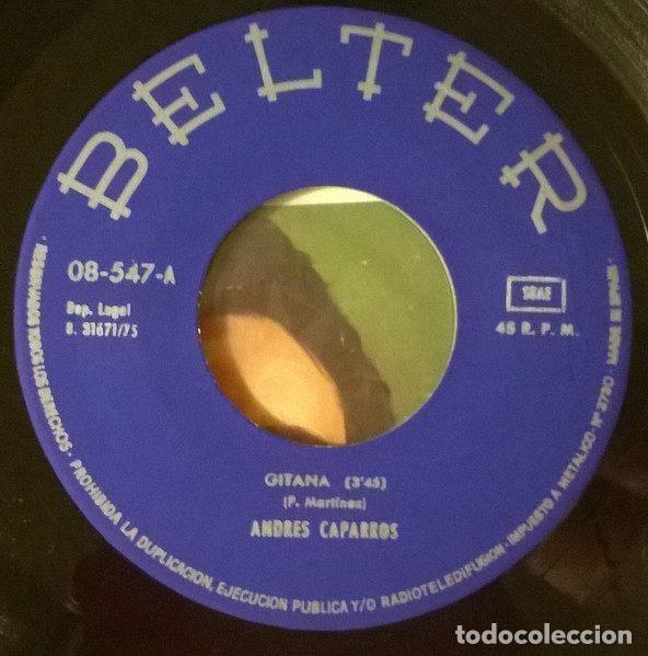 Discos de vinilo: Andr&eacute;s Caparr&oacute;s &ndash; Gitana (Vinyl, Belter 08-547) - Foto 3