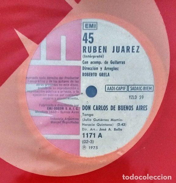 Discos de vinilo: Rub&eacute;n Ju&aacute;rez Con Roberto Grela &ndash; Don Carlos De Buenos Aires / Pobre Gallo Bataraz (Vinyl, EMI 1171)