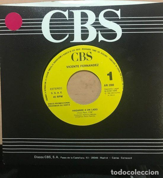 Discos de vinilo: Vicente Fernandez &ndash; Haganse A Un Lado (Vinyl, CBS ARI 2088)