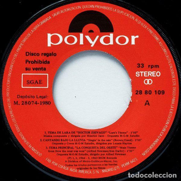 Discos de vinilo: Various &ndash; 6 Temas De Cine (Vinyl, Polydor 28 80 109) - Foto 3