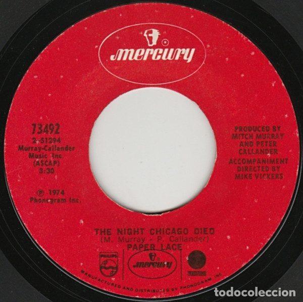 Vinyl records: Paper Lace &ndash; The Night Chicago Died / Can You Get It When You Want It (Vinyl, Mercury 73492)
