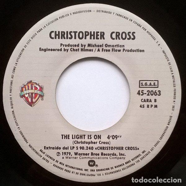 Discos de vinilo: Christopher Cross &ndash; Never Be The Same (Vinyl, Warner Bros. Records 45-2063) - Foto 4