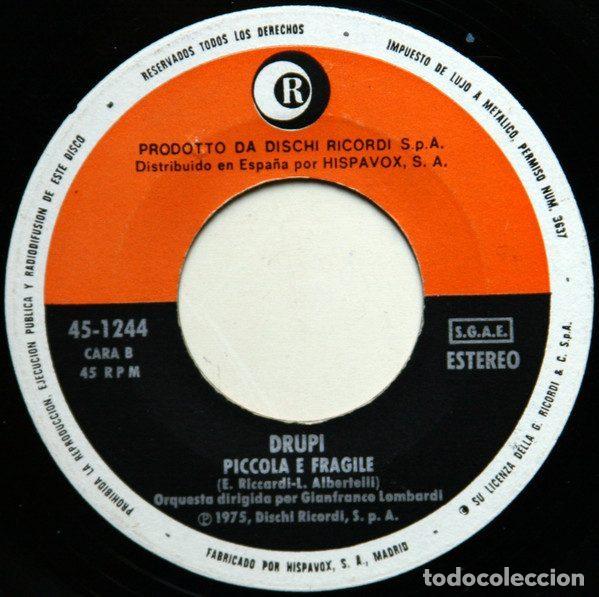 Discos de vinilo: Drupi &ndash; Sereno &Egrave; ... (Vinyl, Ricordi 45-1244) - Foto 4