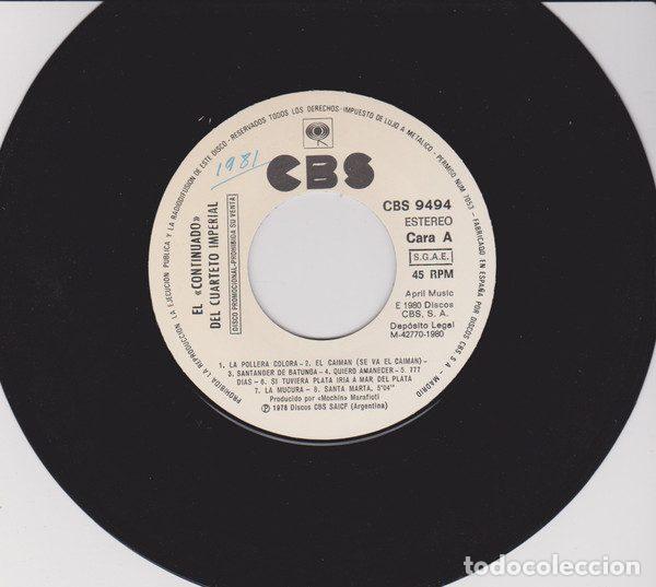 Discos de vinil: Cuarteto Imperial &ndash; El Continuado (Vinyl, CBS CBS 9494)