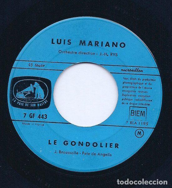 Dischi in vinile: Luis Mariano &ndash; Le Gondolier (Vinyl, La Voix De Son Ma&icirc;tre 7 GF 443)