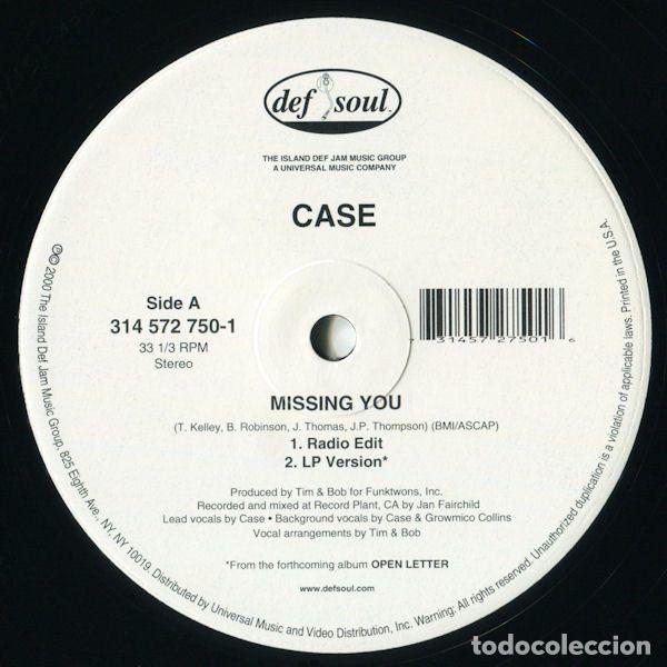 Vinyl records: Case &ndash; Missing You (Vinyl, Def Soul DEFR 15174-1)