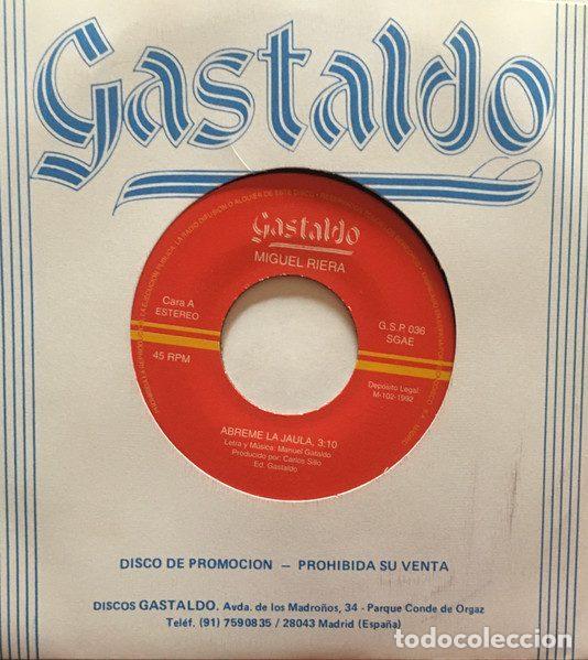 Discos de vinil: Miguel Riera &ndash; Abreme La Jaula (Vinyl, Gastaldo G.S.P. 036)