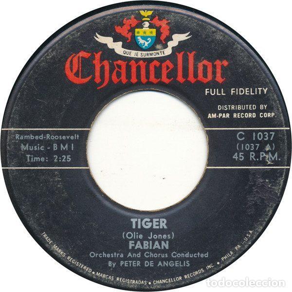 Disques de vinyle: Fabian &ndash; Tiger (Vinyl, Chancellor C 1037)