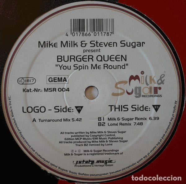 Disques de vinyle: Burger Queen &ndash; You Spin' Me Round (Vinyl, Milk & Sugar Recordings MSR 004)
