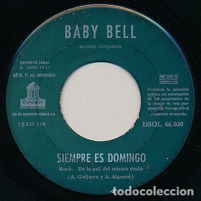 Disques de vinyle: Baby Bell &ndash; Siempre Es Domingo / Tienes Dieciseis A&ntilde;os (Vinyl, Odeon DSOL 66.030)