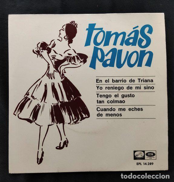 Disques de vinyle: Tom&aacute;s Pavon &ndash; En El Barrio De Triana (Vinyl, La Voz De Su Amo EPL 14.289)