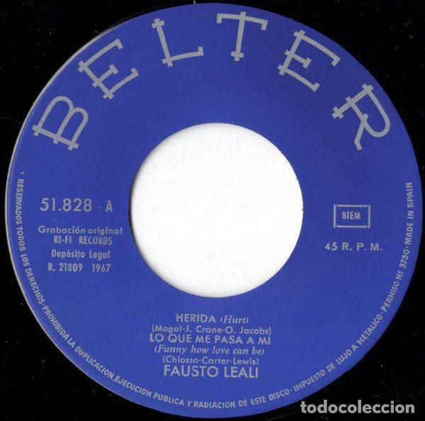 Discos de vinilo: Fausto Leali &ndash; Herida (Vinyl, Belter 51.828) - Foto 3