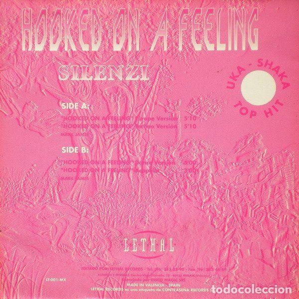 Discos de vinilo: Silenzi &ndash; Hooked On A Feeling (Vinyl, Lethal Records LT-001-MX) - Foto 2