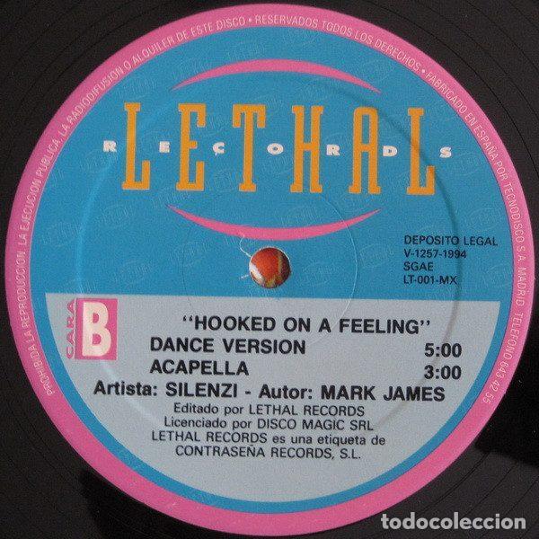 Discos de vinilo: Silenzi &ndash; Hooked On A Feeling (Vinyl, Lethal Records LT-001-MX) - Foto 4