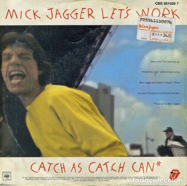 Discos de vinilo: Mick Jagger &ndash; Lets Work (Vinyl, CBS CBS 651028 7) - Foto 2