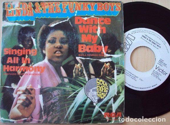 Vinyl records: Linda & The Funky Boys &ndash; Dance With My Baby / Singing All In Harmony (Vinyl, RCA Victor PPBO-7059)