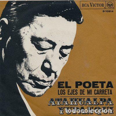 Disques de vinyle: Atahualpa Yupanqui &ndash; El Poeta / Los Ejes De Mi Carreta (Vinyl, RCA Victor 3-10314)