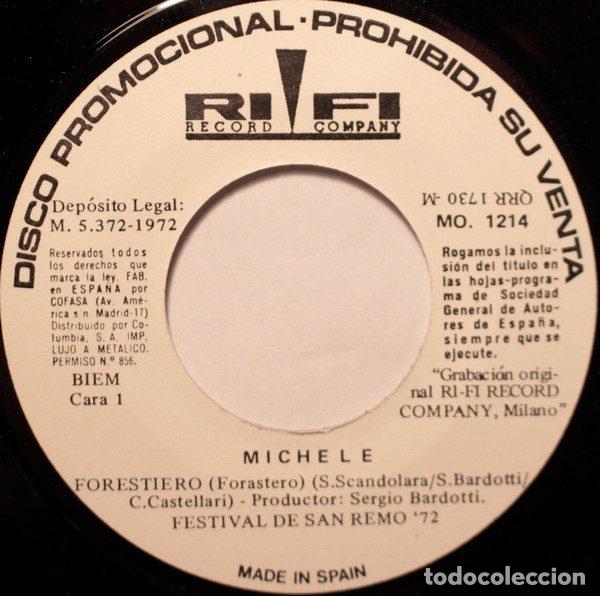 Discos de vinilo: Michele &ndash; Forestiero (Vinyl, Rifi MO 1214) - Foto 3