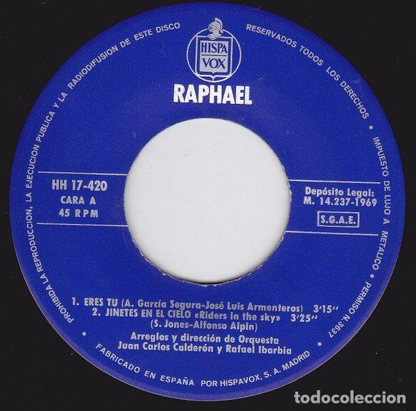 Discos de vinilo: Raphael &ndash; Eres Tu (Vinyl, Hispavox HH 17-420) - Foto 3