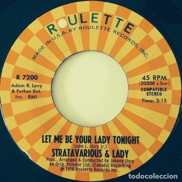 Vinyl-Schallplatten: Stratavarious & Lady &ndash; Let Me Be Your Lady Tonight (Vinyl, Roulette R 7200)