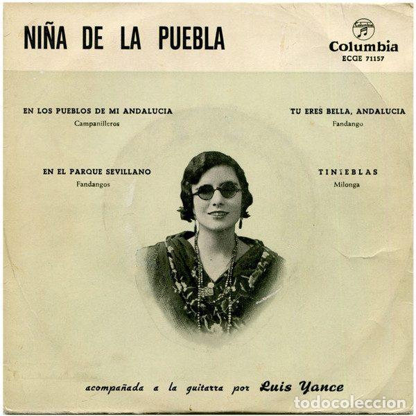 Discos de vinilo: Ni&ntilde;a De La Puebla Acompa&ntilde;ada A La Guitarra Por Luis Yance &ndash; En Los Pueblos de Mi Andalucia...