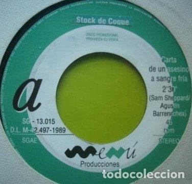 Vinyl-Schallplatten: Stock De Coque &ndash; Carta De Un Asesino A Sangre Fria / Pity (Vinyl, Producciones Menu SG-13.015)