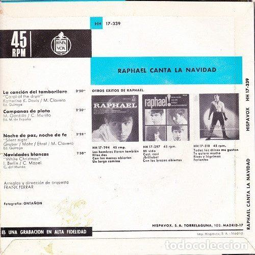 Discos de vinilo: Raphael &ndash; Raphael Canta La Navidad (Vinyl, Hispavox HH 17-339) - Foto 2