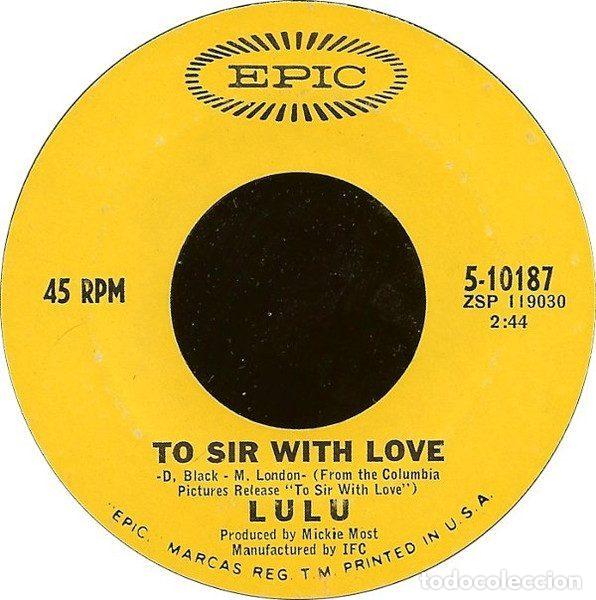 Vinyl records: Lulu &ndash; To Sir With Love / The Boat That I Row (Vinyl, Epic 5-10187)