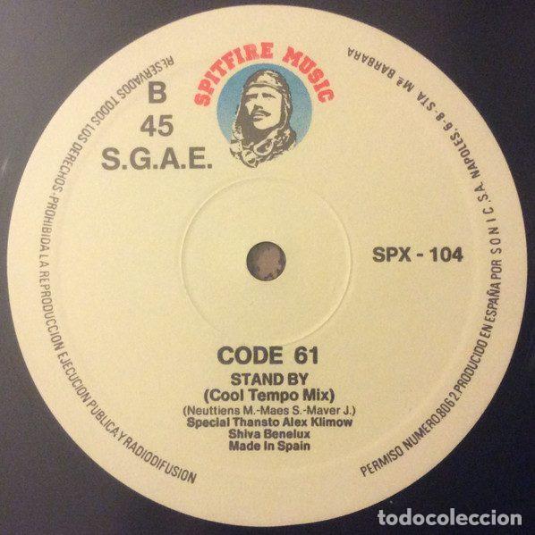 Discos de vinilo: Code 61 &ndash; Stand By (Vinyl, Spitfire Music SPX - 104) - Foto 4