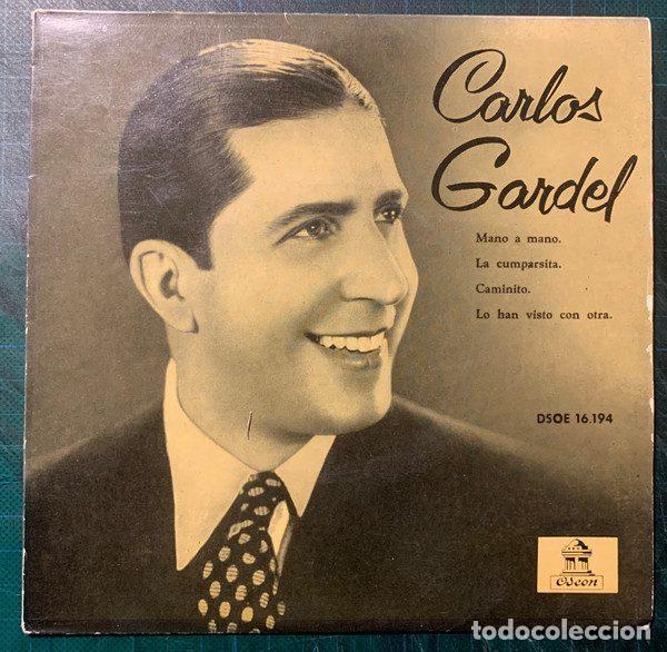 Vinyl records: Carlos Gardel &ndash; Mano A Mano / La Cumparsita / Caminito / Lo Han Visto Con Otra (Vinyl, Odeon...