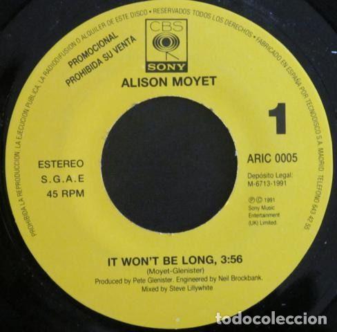 Disques de vinyle: Alison Moyet &ndash; It Won't Be Long (Vinyl, CBS/Sony ARIC 0005)