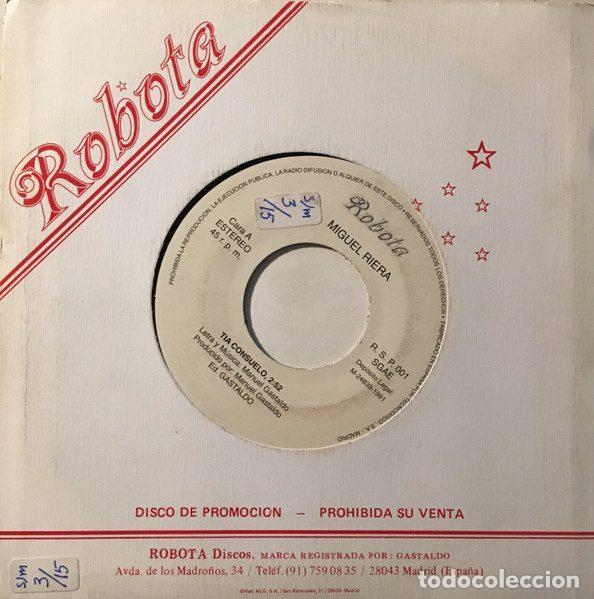 Discos de vinil: Miguel Riera &ndash; Tia Consuelo (Vinyl, Robota R.S.P. 001)