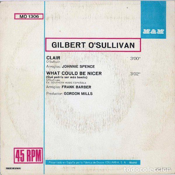 Discos de vinilo: Gilbert OSullivan &ndash; Clair (Vinyl, MAM MO 1306) - Foto 2