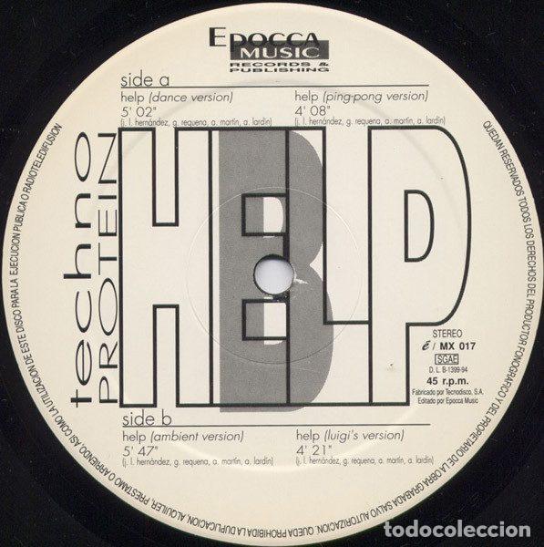 Discos de vinilo: Techno Protein &ndash; Help (Vinyl, Epocca Music &eacute; / MX 017) - Foto 2