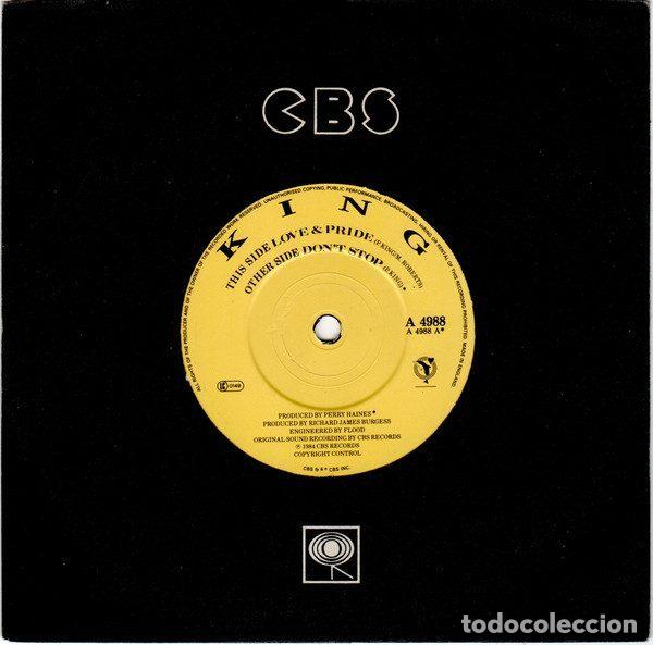Discos de vinilo: King &ndash; Love & Pride (Vinyl, CBS A 4988) - Foto 3