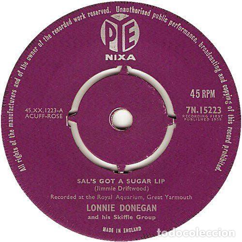 Discos de vinil: Lonnie Donegan And His Skiffle Group / Lonnie Donegan &ndash; Sal's Got A Sugar Lip / Chesapeake Bay...