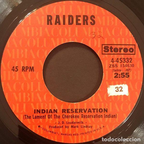 Disques de vinyle: Raiders &ndash; Indian Reservation (Vinyl, Columbia 4-45332)
