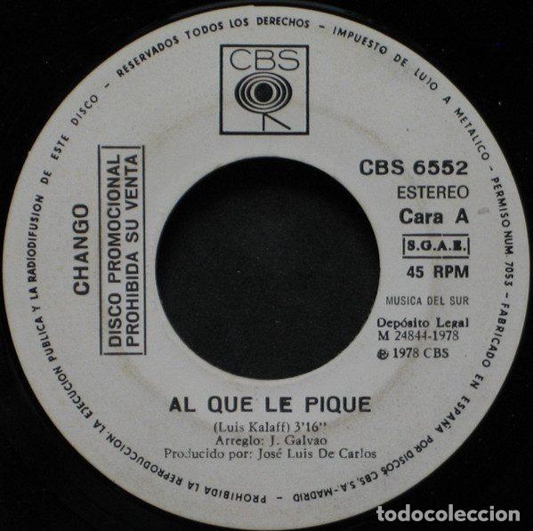 Discos de vinilo: Chango &ndash; Al Que Le Pique (Vinyl, CBS CBS 6552) - Foto 2