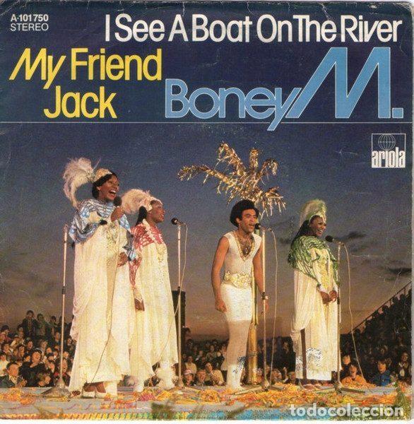 Dischi in vinile: Boney M. &ndash; I See A Boat On The River / My Friend Jack (Vinyl, Ariola A-101750)