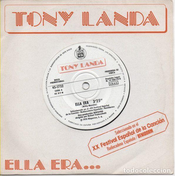 Vinyl-Schallplatten: Tony Landa &ndash; Ella Era (Vinyl, Hispavox 45-1732)