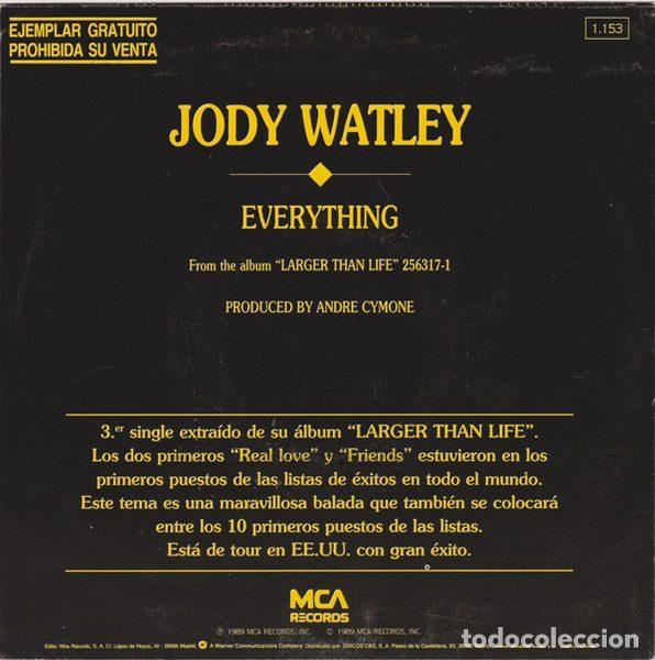 Discos de vinilo: Jody Watley &ndash; Everything (Vinyl, MCA Records 1.153) - Foto 2