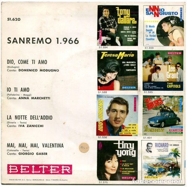 Discos de vinilo: Various &ndash; Sanremo 1966 (Vinyl, Belter 51.620) - Foto 2