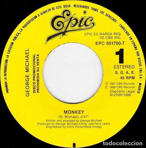 Discos de vinilo: George Michael &ndash; Monkey (Vinyl, Epic EPC 651700-7) - Foto 3