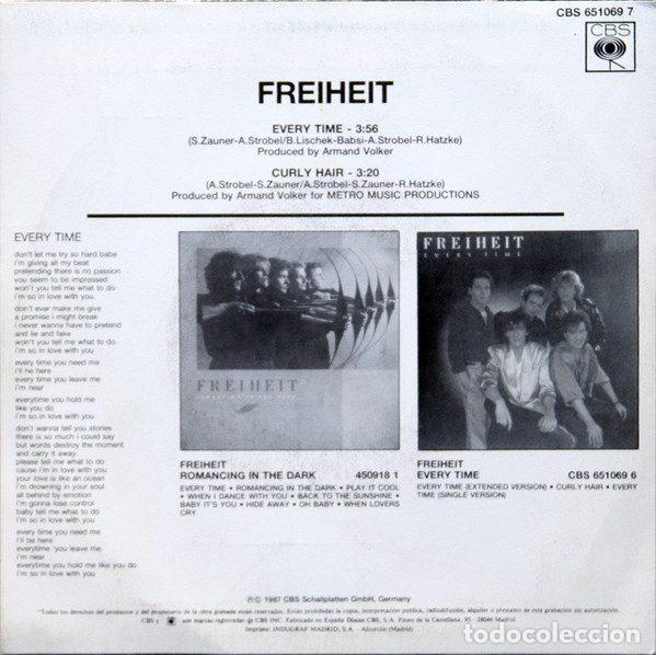 Discos de vinilo: Freiheit &ndash; Every Time (Vinyl, CBS CBS 651069 7) - Foto 2